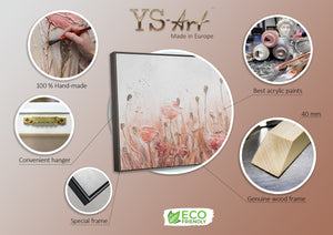 Handgemaltes Blumenbild auf Leinwand "April"