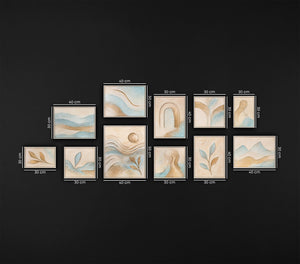 Kleine Bilder set texturierte Abstrakte Landschaft kunst auf Leinwand mit Rahmen