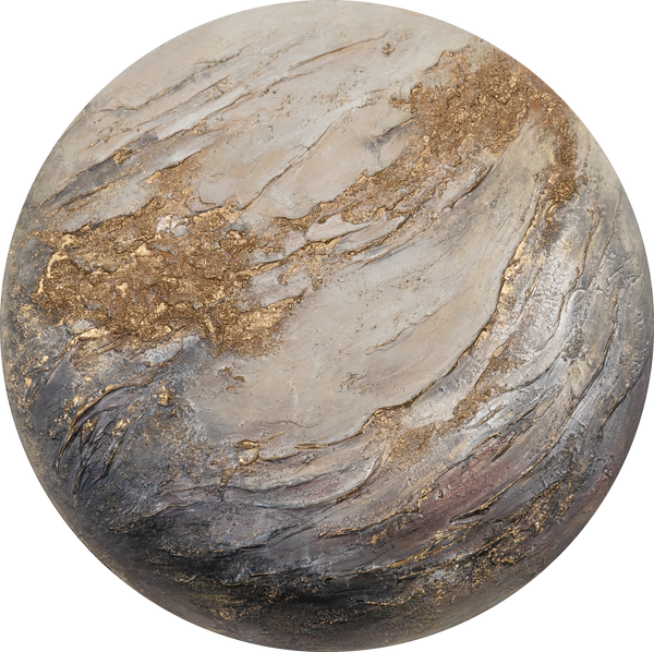 Handgemalte abstrakte Kunst für stilvolle Büros und Wohnzimmer - "Iridium"