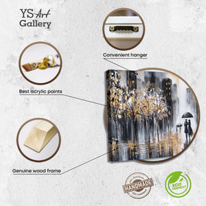  Infografik Acrylfarben Leinwandbild mit Aufhänger & Holzrahmen