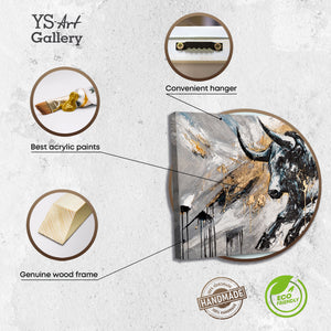 Moderne Acrylmalerei für Wohnzimmer "Die Kraft des Geistes" 115x50cm