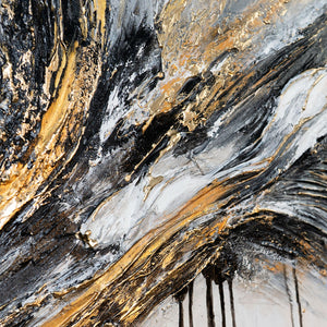 Acrylbild auf Leinwand abstraktes bild malen "Fluss der Kraft" 115x50cm