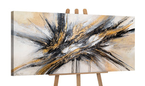 Acrylbild auf Leinwand abstraktes bild malen "Fluss der Kraft" 115x50cm