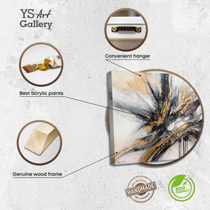 Acrylbild auf Leinwand abstraktes bild malen "Fluss der Kraft" 115x50cm