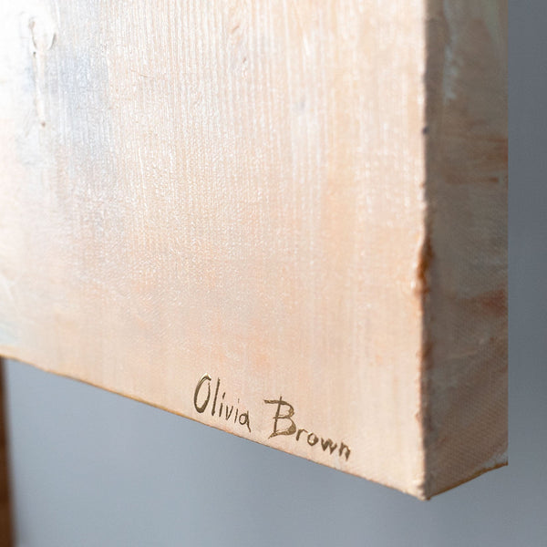 Moderne Acrylmalerei mit Feder – Wanddeko handgemalt "Leuchtendes Gefieder" 115x50cm