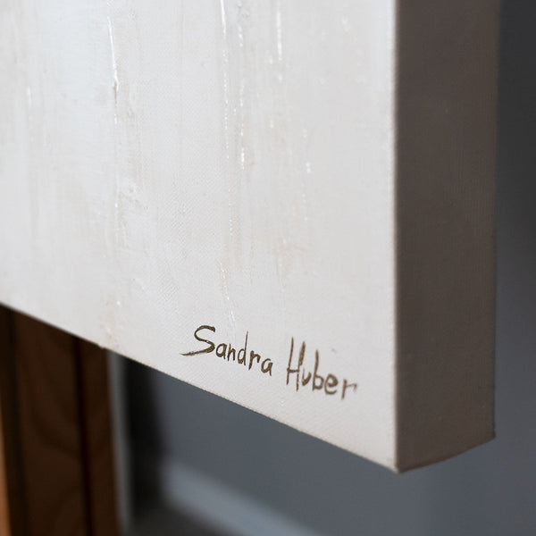 Handgemaltes Acrylbild auf Leinwand mit Ährenmotiv in Gold "Stacheln" 115x50cm