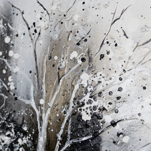 acrylmalerei baum abstrakt, strukturierte leinwand kunst, abstrakte acrylfarben details