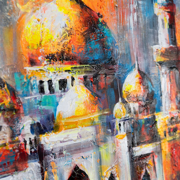 Acrylbild architektur abstrakt mit orientalischen Kuppeln