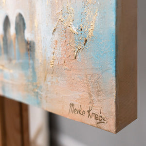 Randansicht der Leinwand – strukturierte Oberfläche gemalt