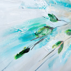 abstrakte zweige acryl, strukturierte wandkunst