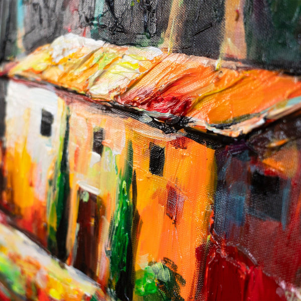 Detail Leinwandbild Zypressen‑Motiv für Schlafzimmerbilder