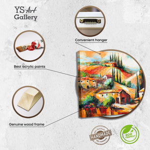 Infografik Acrybilder Leinwand mit Holzrahmen und Aufhänger