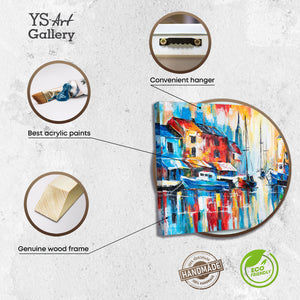 Produktinfo: moderne wandbilder leinwand mit holzrahmen