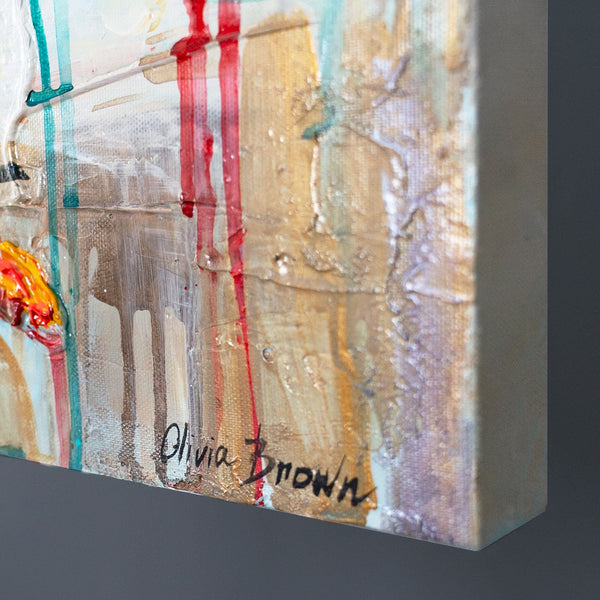 signatur leinwand, seitenansicht bild