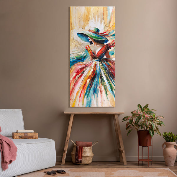 frauenbild wanddeko, moderne kunst im raum