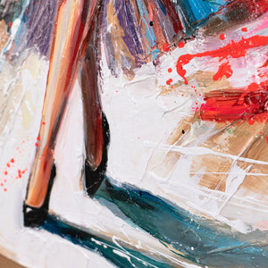 beine frau gemälde, modern kunst wandbild