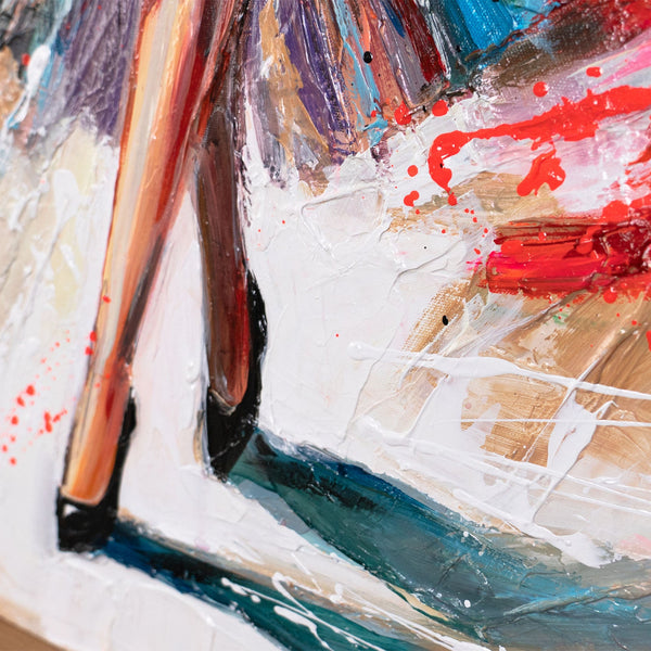 beine frau gemälde, modern kunst wandbild