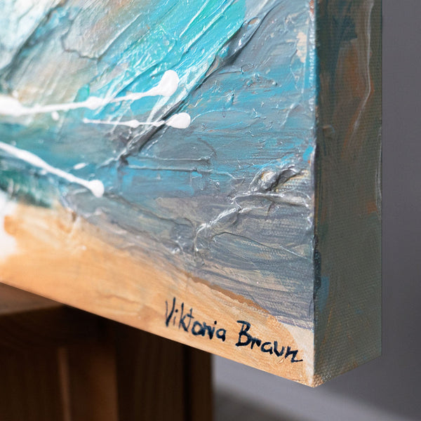 kunst signatur rand, strukturierte leinwandkante