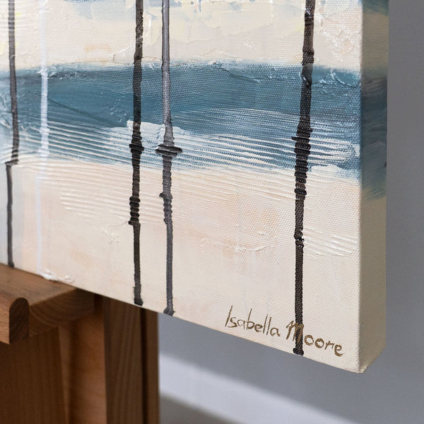 Seitenansicht Acrylbild Katzenportrait mit Struktur