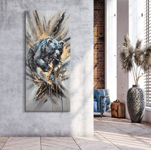 Moderne Wanddeko mit Acrylbild Tiermotiv im Raum