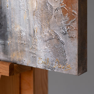 Leinwandkante mit Textur – Strukturmalerei abstrakt