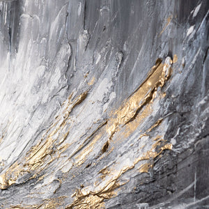 Nahaufnahme der Pinselstruktur im Ballerinatanz Acrylbild