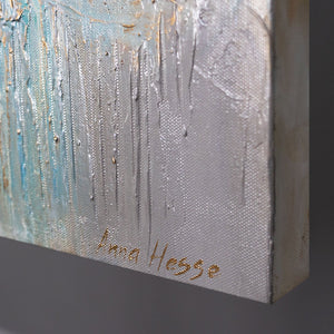 Signatur auf handgemaltem Acrylgemälde mit Textur