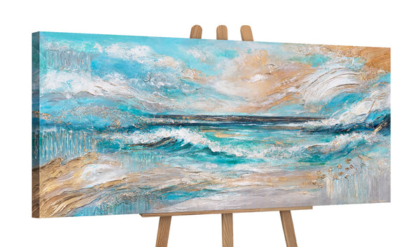 Acrylbild Meer modern auf Staffelei – handgemalt Leinwand