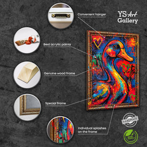 Produktansicht Leinwandstruktur handgemalte Wandbilder