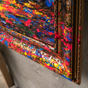 Bunte Acrylmalerei Mit Tiefe