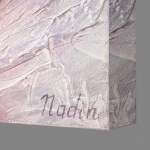 Blumen Bilder Gemalt "Goldene Pfingstrose" Leinwand für Großartige Wanddeko