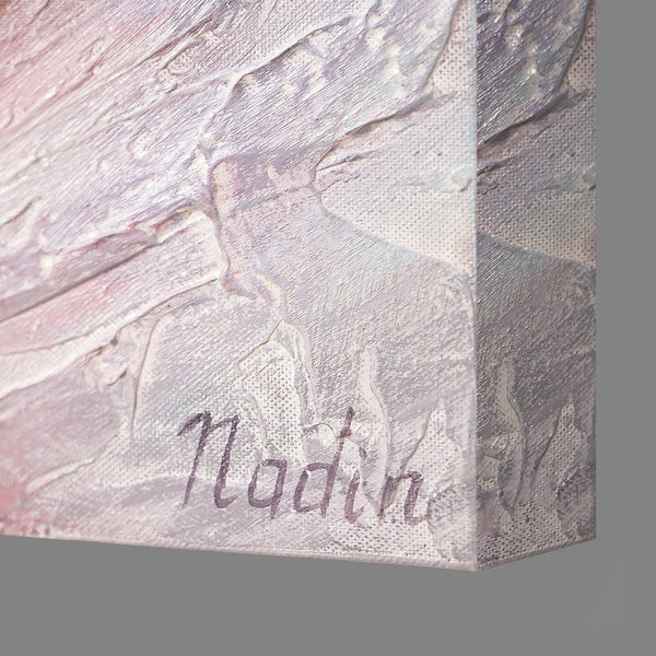 Blumen Bilder Gemalt "Goldene Pfingstrose" Leinwand für Großartige Wanddeko