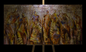 Modern abstrakte bilder acryl "Karneval"