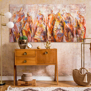 Modern abstrakte bilder acryl "Karneval"