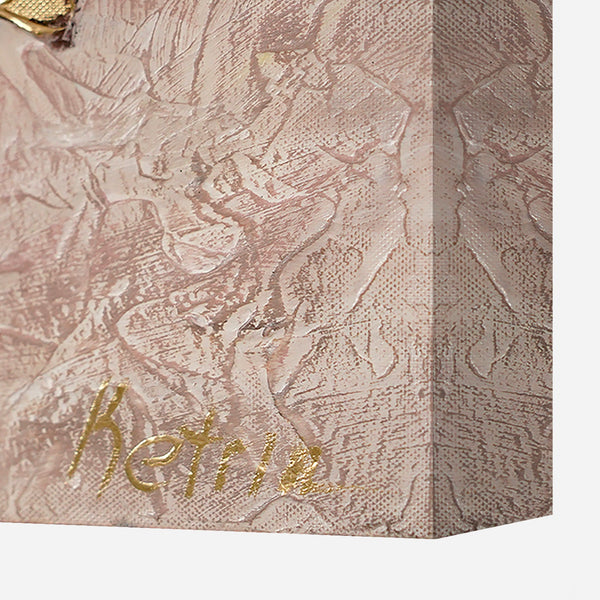 Stilvolles Acrylbild mit Blumenmotiv "Malve"