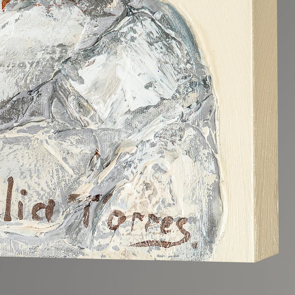 Abstrakt Malen mit Acryl auf Leinwand "Sinfonie"