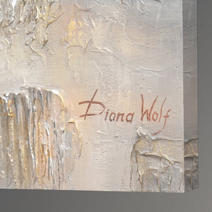 Handgemalte bilder acryl abstrakt mit blattgold "Philosophie"