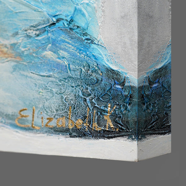 Abstrakte kunst bilder handgemalt "Smaragd"