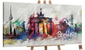Abstrakte Kunst Landschaft in Acryl "Berlin"