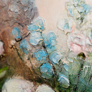 acrylbilder blumen modern, gemälde beige, blumen gemälde modern