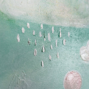 regen detail auf acrylbild, wandbilder kinderzimmer rund, struktur leinwand, tiere bilder handgemalt