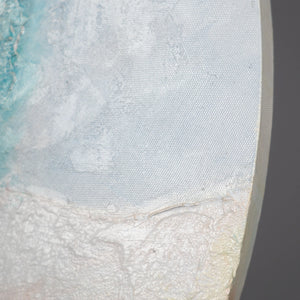 textur acrylmalerei, kinderzimmer leinwand rund, katzenbild tiere handgemalt, wanddeko kinder