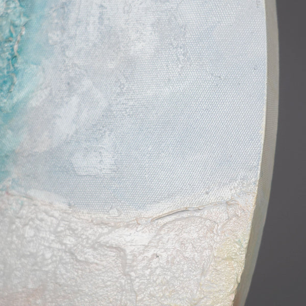 textur acrylmalerei, kinderzimmer leinwand rund, katzenbild tiere handgemalt, wanddeko kinder