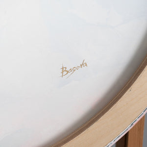 rückseite leinwandbild signiert, acrylbild hase kinderzimmer, holzrahmen, rund handgemalt