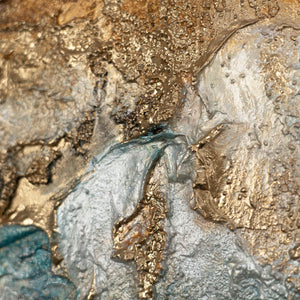 gold textur detail, struktur auf leinwand