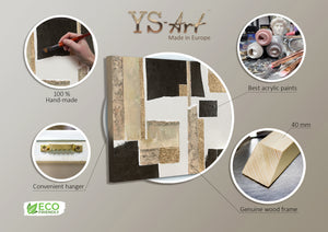 Handgemalte bilder auf leinwand für wohnzimmer "Charakter" 100x100cm