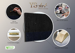 Moderne acrylbilder abstrakt "Dunkler Samt" 100x100cm