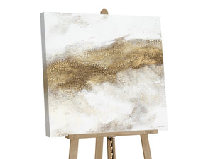 Acrylbilder mit gold "April" 100x100cm