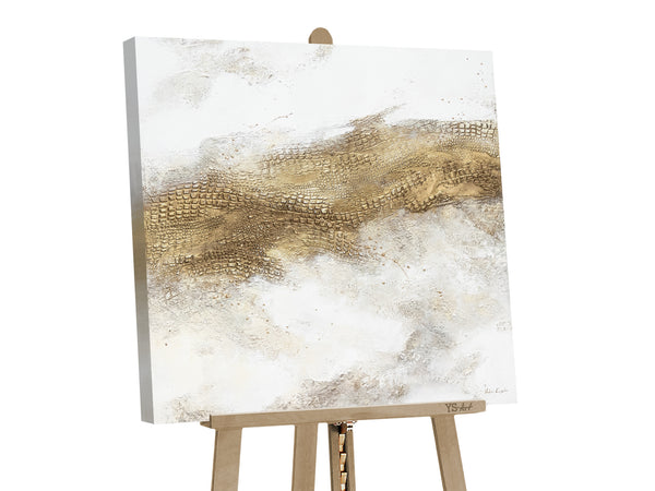 Acrylbilder mit gold "April" 100x100cm