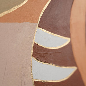 Nahaufnahme abstrakte florale Struktur Acrylbild auf Leinwand